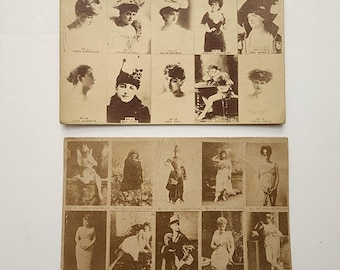 2 Lorillard Climax Plug Trade Cards, Tobacco Victorian Risque