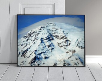 Mount Rainier Summit Print: National Park Landscape Photography (Digital Download)