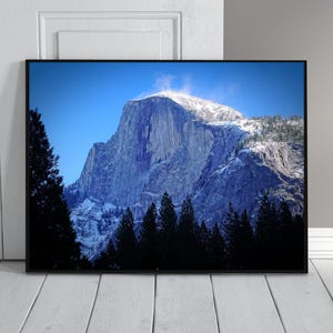 Impression numérique demi-dôme Parc national de Yosemite, art mural téléchargeable, photographie haute résolution du parc national, papier peint de bureau imprimable