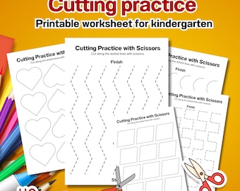 Cutting Practice Worksheets: Fine Motor Skills Activity (PDF)