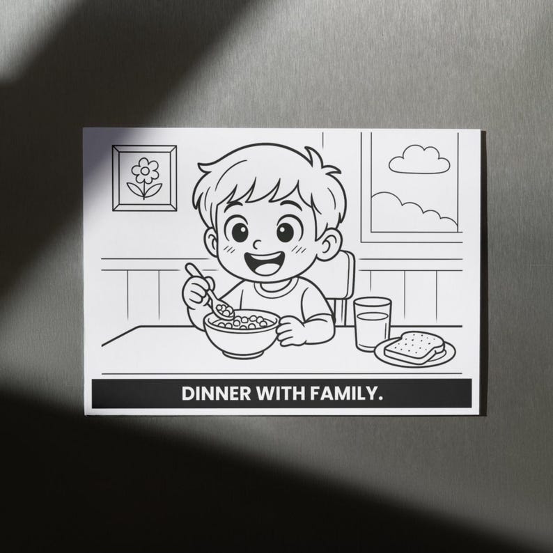 Student’s Daily Routine Coloring Pages for Kids, School Routine, Back ...