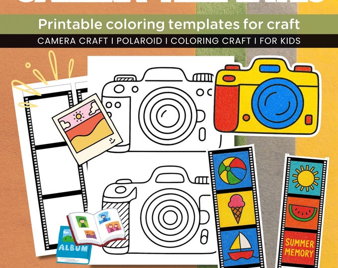Printable Camera Craft for Kids Photography Worksheet Preschool Camera ...