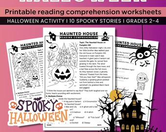 Halloween Spukhaus-Leseverständnis: Klasse 2-4 (PDF Download)