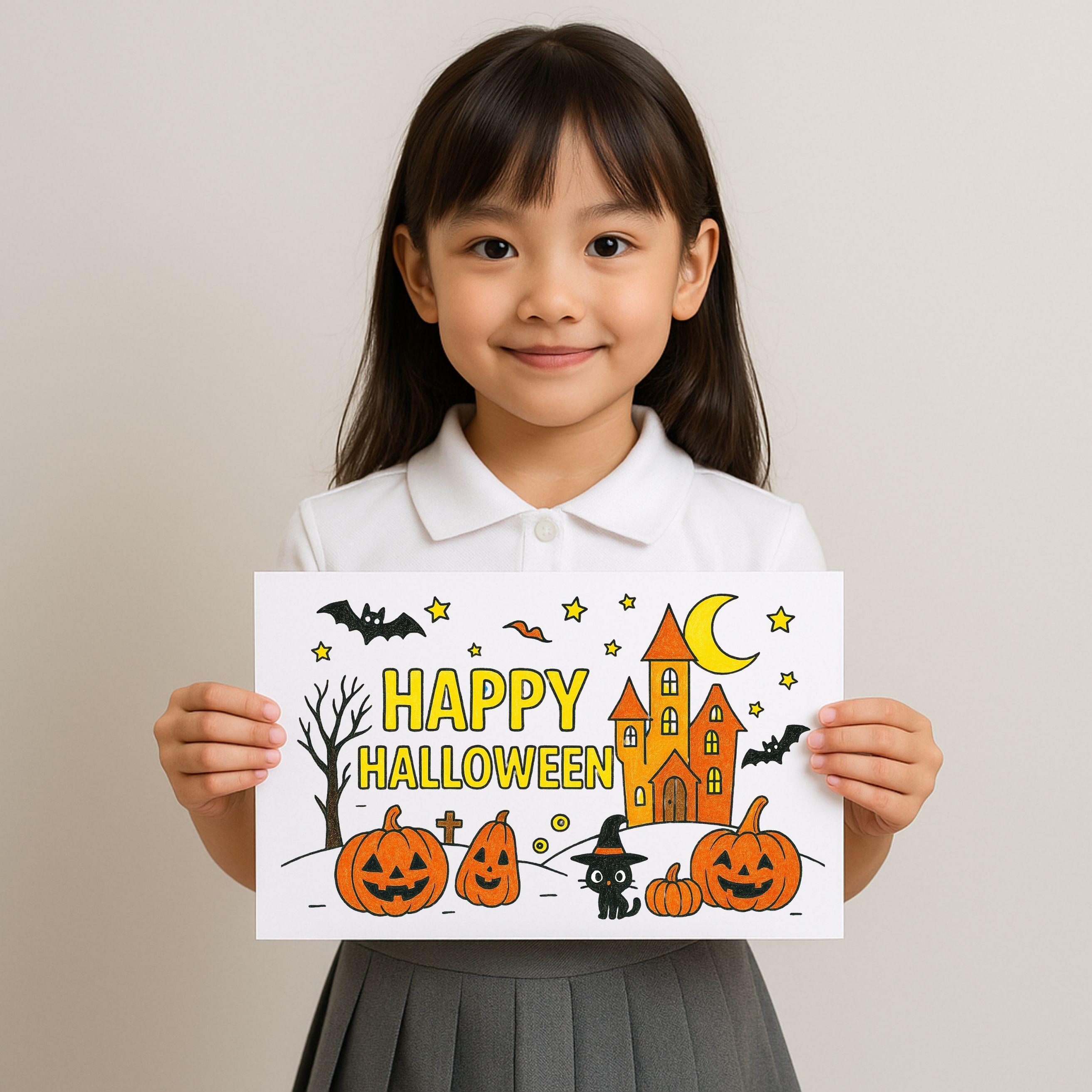 Halloween Coloring Pages for Kids: Spooky Fun, Printable Worksheets ...