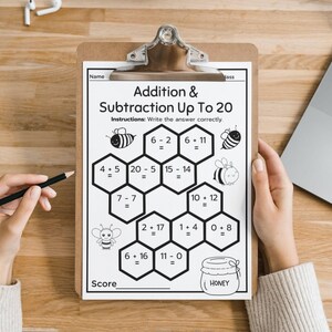 Addition & Subtraction Worksheets: Grade 1-2 Math Exercises (PDF) - Etsy