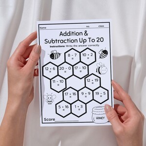 Addition & Subtraction Worksheets: Grade 1-2 Math Exercises (PDF) - Etsy