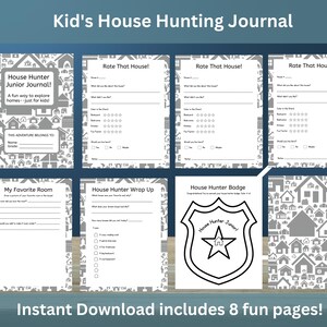 Kids House Jagd-Journal: Lustige Aktivität bei der Wohnungssuche (druckbare PDF)