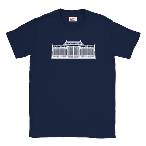 Rangers FC Silhouette T-shirt: Ibrox Stadium Graphic, Soft Fabric