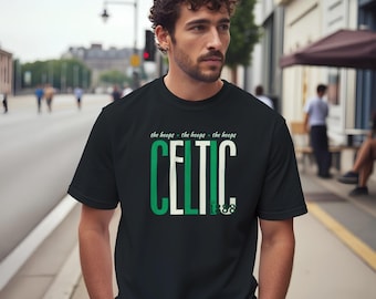 Celtic FC T-Shirt | The Hoops Shirt | Scottish Football Fan Tee | Celtic Supporter Gift | Est. 1888 Top | Parkhead Fanwear