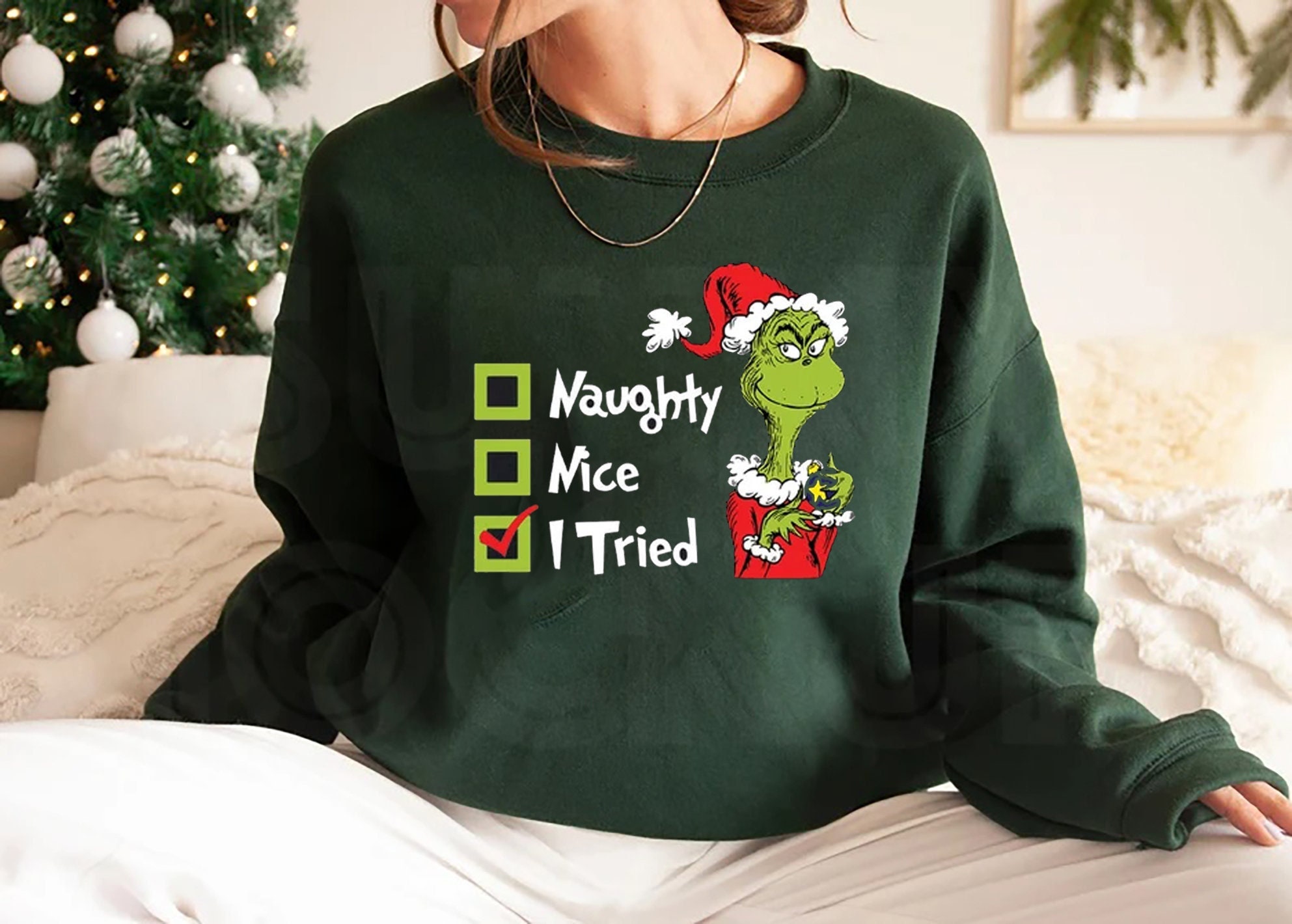 Naughty Grinch Shirt - Etsy