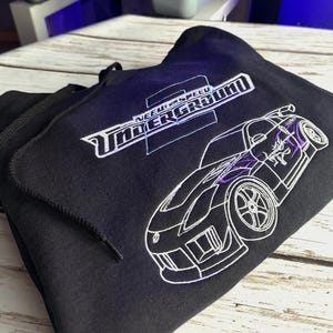Need for Speed Underground 2 Nissan 350z hoodie full embroidered