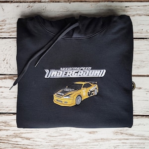 Need for Speed Underground Nissan Skyline r34 Embroidery Hoodie