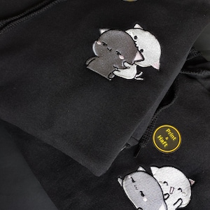 Bubu Dudu Couple Hoodie Tshirt, Bear Panda Sweatshirt, Cute Matching, Shirt Gift For Couple, Gift for Valentines (Add 2 Into Your Cart)