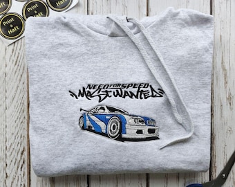 Need for Speed Most Wanted BMW M3 GTR E46 Embroidery Hoodie Sweatshirt tshirt