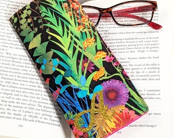 Tropical Liberty Fabric Personalised Glasses Case