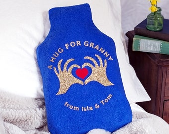 A Hug For Granny Personalised Hot Water Bottle Cover