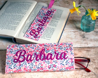 Liberty Fabric Glasses Case And Bookmark Mother's Day Gift
