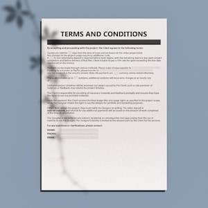 Terms & Conditions - Fillable PDF
