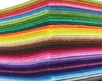 42PCS 8×12 in (20×30 cm) Felt Fabric Sheets A4  Colorful Assorted Felt for DIY Crafts, Sewing, Patchwork, Scrapbooking & Crafting