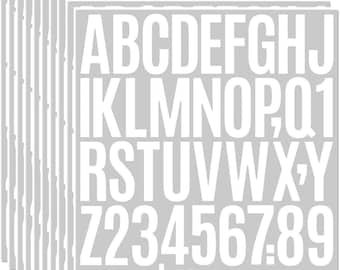 500 PCS 2 Inch Vinyl Letter & Number Stickers Waterproof Alphabet and Number Decals for DIY Crafts, Mailboxes, Labels and Home Project