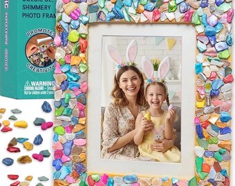Mother’s Day Mosaic Photo Frame Craft Kit – DIY Fun Craft for Kids 7 to Adults, Birthday  Holiday Gift, Arts & Crafts Activity for Teens