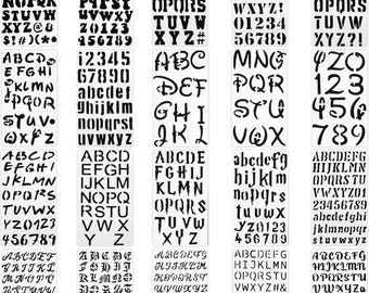 20 Sheets Letter Stencils for Painting A-Z Alphabet Stencils for Crafts Reusable for Journal Notebook Diary Scrapbook Decor Paint Stencils.