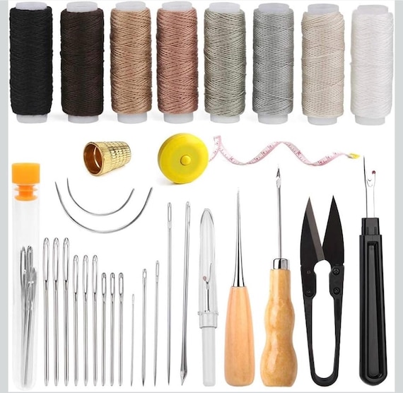 Heavy-Duty Upholstery Repair Sewing Kit – Complete DIY Set with Needles, Thread & Tools for Furniture Repair, Leather Sewing and Home Crafts