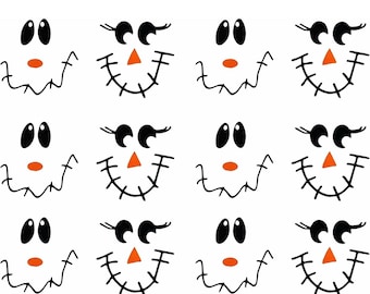 24 Pcs Scarecrow Vinyl Decals Stickers Scarecrow Faces DIY Craft Vinyl Stickers, Scarecrow Wall Stickers Halloween Thanksgiving Christmas.