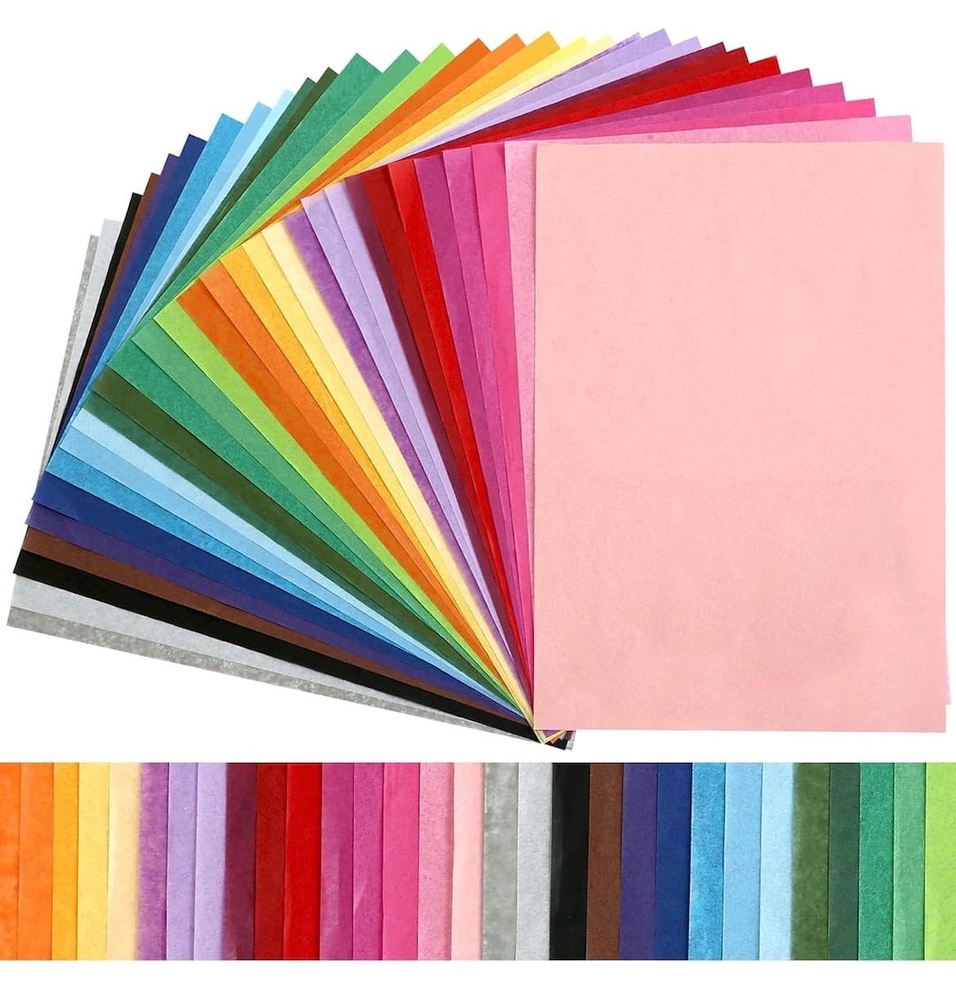 300 Sheets Tissue Paper DIY, 30 Assorted Colors, Bulk Rainbow Craft ...