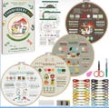 4 Set Embroidery Kit for Beginners 38 Basic Embroidery Cross Stitch Practice Kits for Adults, Christmas Thanksgiving Mothers Day DIY Gift.