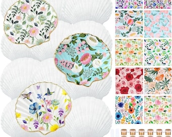 12-Piece DIY Scallop Shell Decoupage Craft Kit – Craft Set for Adults & Beginners, Home Décor Gift Idea for Father’s Day, Christmas, Birthda