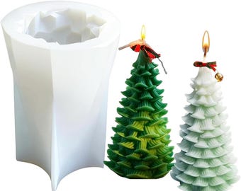 Christmas Tree Candle Molds, Resin Christmas Silicone Molds for Candles  Wax Candle Making Molds for DIY Chocolate, Soap Mold DIY.