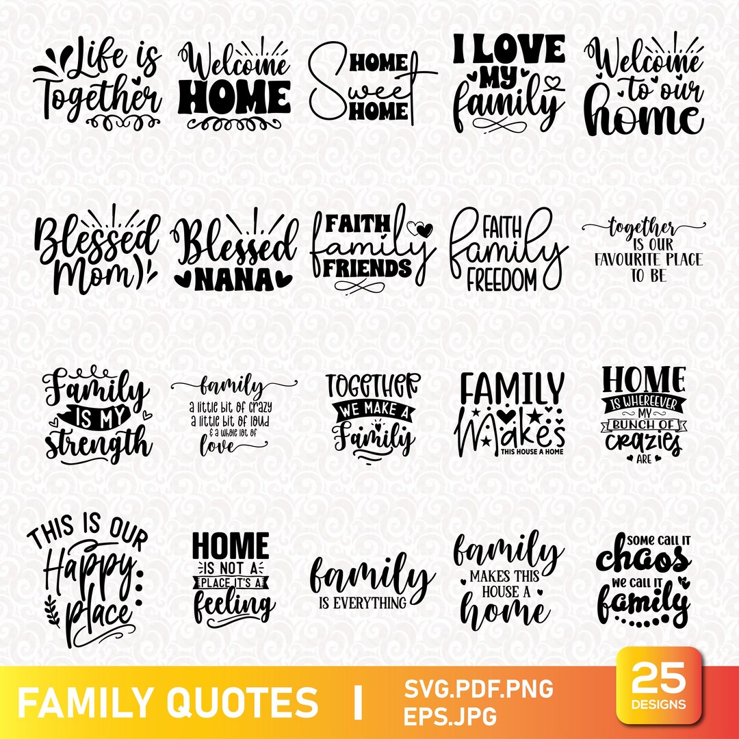 Best Family Svg Bundles, Home Sign Svg, Family Quotes Svg Bundles ...