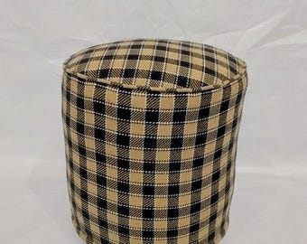 Unique Kilim Rug Pouf Ottoman Foot Stool #14C