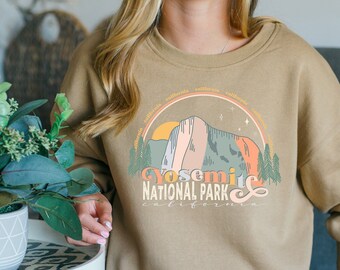 Boho Yosemite National Park California Pullover | SOFTEST Fleece Sweatshirt | 2 Colors