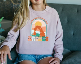 Boho Arches National Park Utah Pullover | SOFTEST Fleece Sweatshirt | 2 Colors