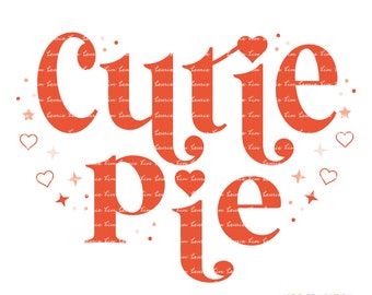 Retro Cutie Pie Valentine Sublimation Design | Commercial Use | .PNG File | Digital Download File