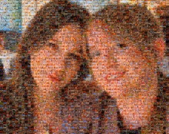 Mosaico fotográfico personalizado, collage a medida, regalo de aniversario de bodas (descarga digital)