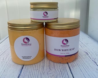Carrot Glow huidverzorgingsset: bodycrème, wasmiddel, zeeppasta, gezichtscrème (500 g)
