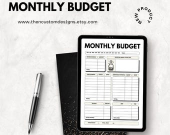 Modern Bold Monthly Budget Planner, Financial Planner, Finance Organizer, Money Management, Budget Tracker, Personal Finance Tool