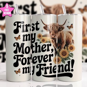 Mothers Day 20oz Skinny Tumbler Wrap Sublimation Design Best Mom Tumbler Wrap PNG Floral Mom Tumbler PNG Butterflies PNG Digital Download