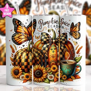Pumpkin Season Fall Tumbler Wrap,20oz Skinny Sublimation Tumbler Design,Pumpkin Sublimation Design PNG,Autumn Fall Tumbler Wrap,Digital PNG