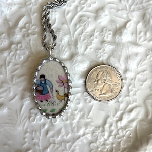 Broken china necklace