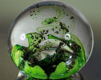 置物 SELKIRK GLASS Selkirk Glass - Artistic Paperweight - Ø 8.1 Cm - Scotland