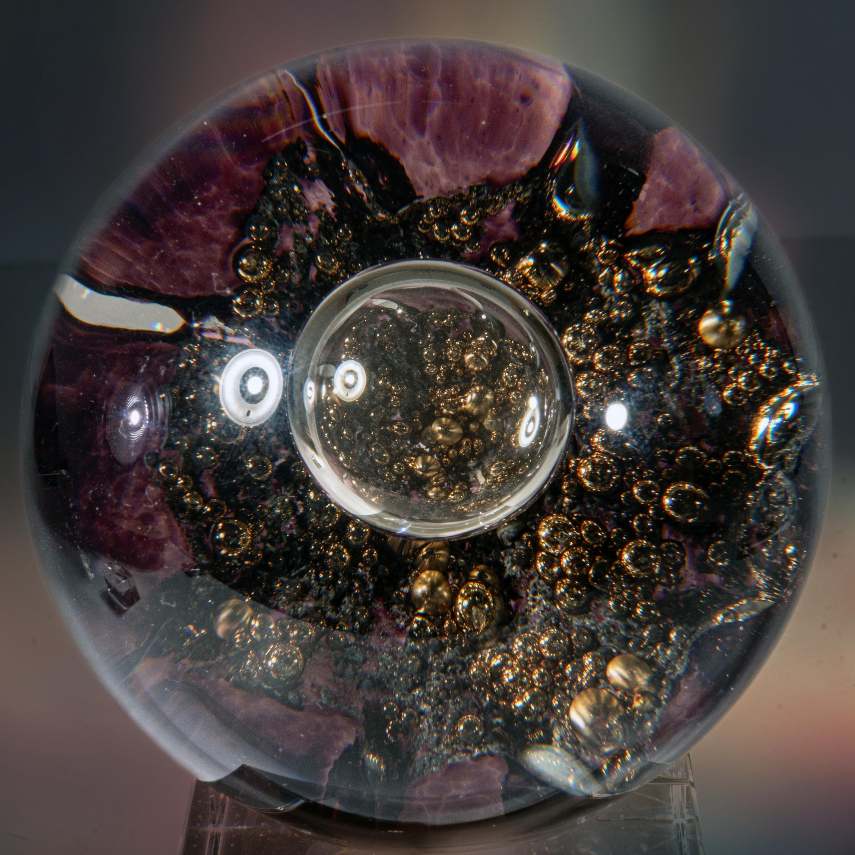 Selkirk Glass - Artistic paperweight - Ø 6.6 cm - Scotland 1983