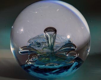 Selkirk Glass - Artistic Paperweight "Pastels" - Magnum / Ø 8.4 cm - Scotland 1981