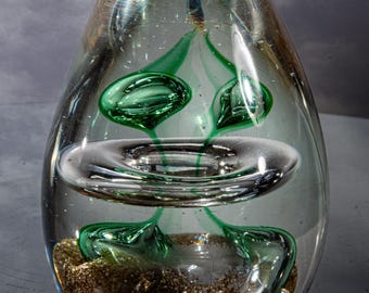 Artistic glass object - height 8.9 cm - Bohemia 1990 - 1999