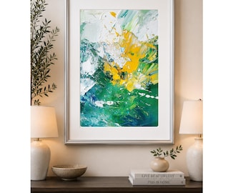 Emerald Awakening™ | Modern Green Abstract Wall Art | Luxury Nature Inspired Printable | Contemporary Digital Download | Green Abstract