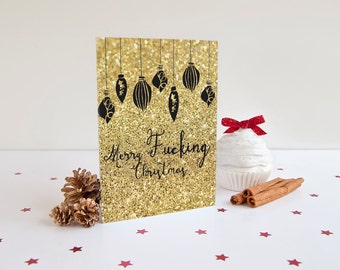 Merry Fucking Christmas Sarcastic Christmas Card