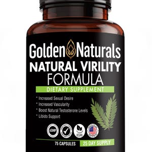 Golden Naturals Natural Virility – Vitamins for Enhanced Male Vitality and Performance Wellness Vitamin Supplement